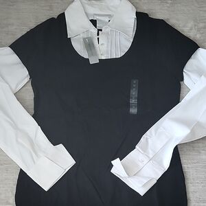 Worthington Black and White Blouse